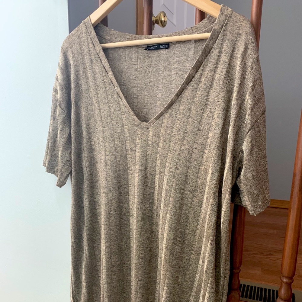 Sheer shirt Zara dress